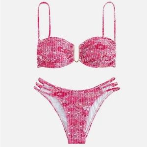 NWT!! Beautiful Smocked Floral two-piece bikini - Size Small